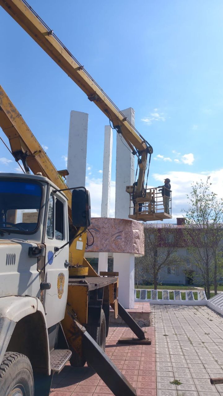 В Краснопартизанском районе продолжается подготовка ко Дню Победы.