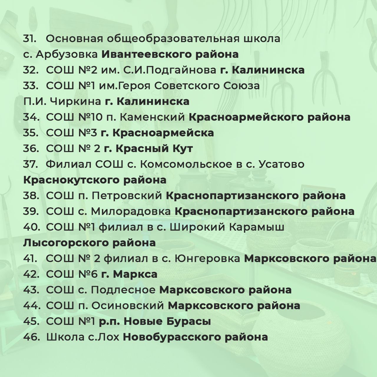 Музеи в средних школах Петровский и Милорадовка оснастят оборудованием.