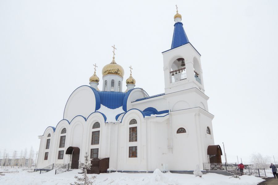 Служба в храме в Крещенский Сочельник.