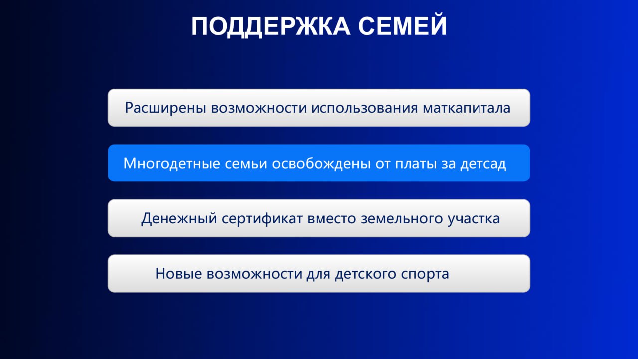 👨‍👩‍👧‍👦 Вопрос поддержки многодетных семей остается для правительства одним из приоритетных.