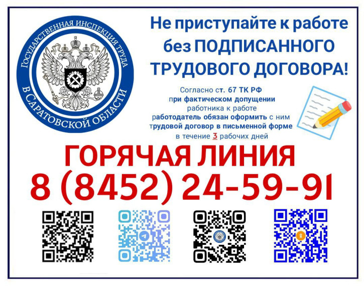 Госинспекция труда в Саратовской области информирует. Госинспекция труда в Саратовской области информирует.